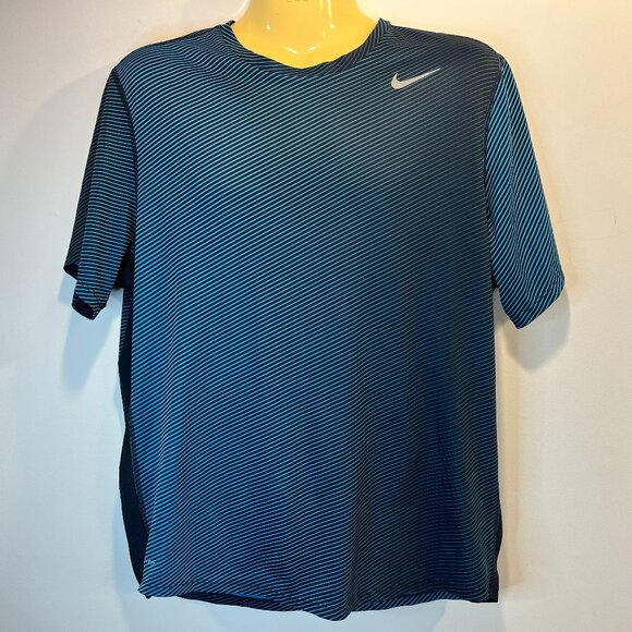 Nike Men's Dri-Fit Lightweight Running Short Sleeve Tee - Size Large - Picture 1 of 4